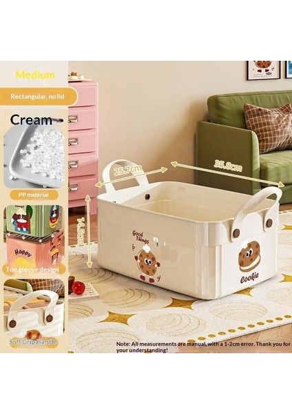 Kapaklı Büyük Kapasiteli Çeşitli Saklama Kutusu Çok Işlevli Masaüstü Düzenleyici Yeni Ev Karikatür Desen Saklama Kutusu (Yurt Dışından)