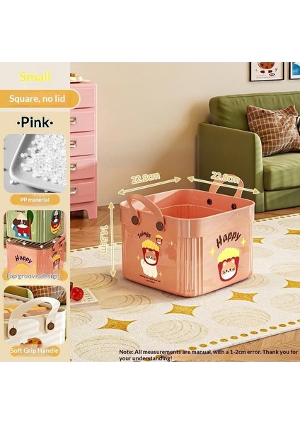 Kapaklı Büyük Kapasiteli Çeşitli Saklama Kutusu Çok Işlevli Masaüstü Düzenleyici Yeni Ev Karikatür Desen Saklama Kutusu (Yurt Dışından)