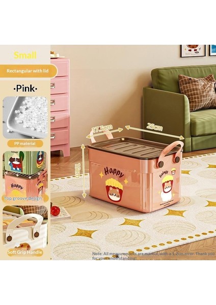 Kapaklı Büyük Kapasiteli Çeşitli Saklama Kutusu Çok Işlevli Masaüstü Düzenleyici Yeni Ev Karikatür Desen Saklama Kutusu (Yurt Dışından)