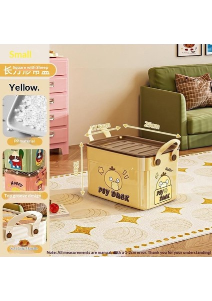 Kapaklı Büyük Kapasiteli Çeşitli Saklama Kutusu Çok Işlevli Masaüstü Düzenleyici Yeni Ev Karikatür Desen Saklama Kutusu (Yurt Dışından)