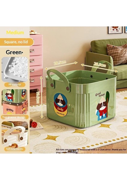 Kapaklı Büyük Kapasiteli Çeşitli Saklama Kutusu Çok Işlevli Masaüstü Düzenleyici Yeni Ev Karikatür Desen Saklama Kutusu (Yurt Dışından)