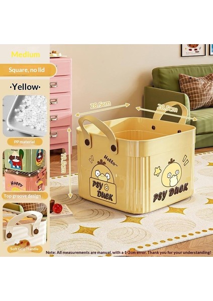 Kapaklı Büyük Kapasiteli Çeşitli Saklama Kutusu Çok Işlevli Masaüstü Düzenleyici Yeni Ev Karikatür Desen Saklama Kutusu (Yurt Dışından)