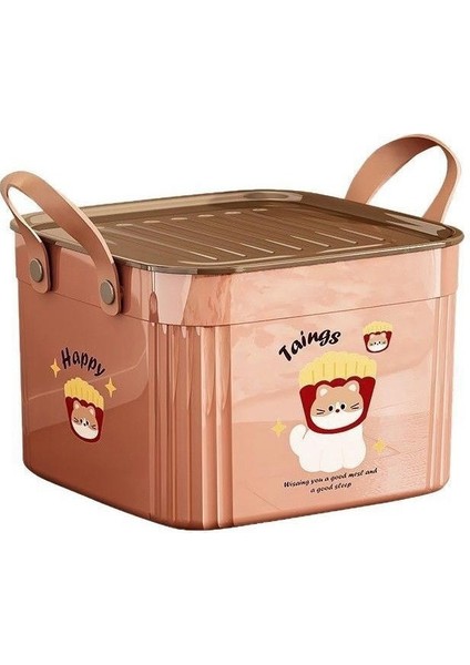 Kapaklı Büyük Kapasiteli Çeşitli Saklama Kutusu Çok Işlevli Masaüstü Düzenleyici Yeni Ev Karikatür Desen Saklama Kutusu (Yurt Dışından) fiyatları