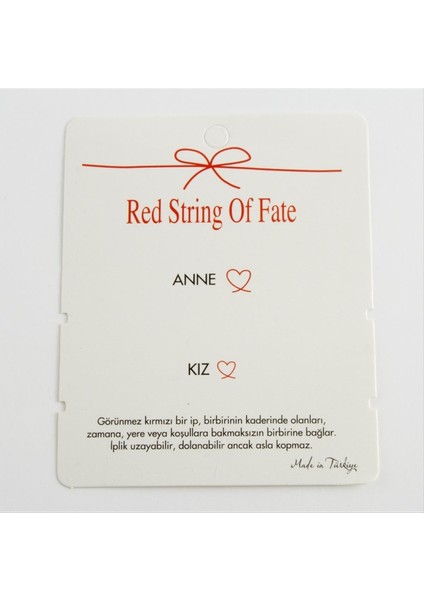 Techmrt 2li Anne Kız Yazılı Bileklik Kartı 200 Adet-Beyaz