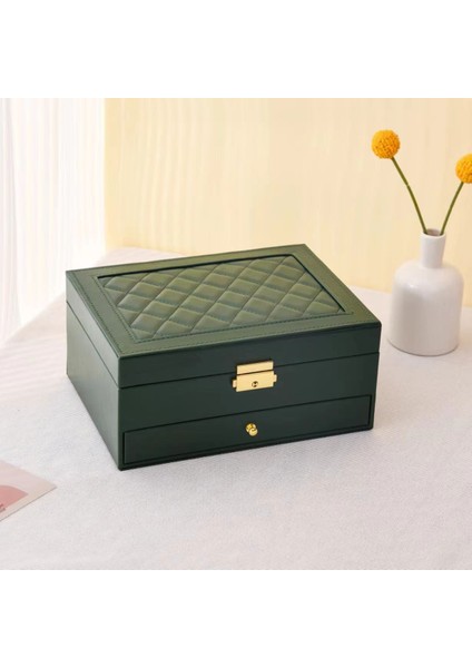 Vintage Mücevher Kutusu Işık Lüks Duygu Takı Mücevher Organizatör Kolye Küpe Küpe Yüzük Mücevher Organizatör (Yurt Dışından)