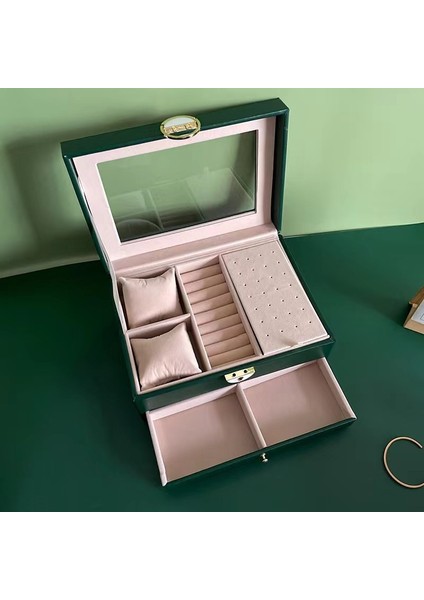 Vintage Mücevher Kutusu Işık Lüks Duygu Takı Mücevher Organizatör Kolye Küpe Küpe Yüzük Mücevher Organizatör (Yurt Dışından)