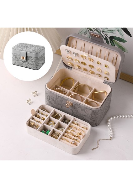 Vintage Mücevher Kutusu Işık Lüks Duygu Takı Mücevher Organizatör Kolye Küpe Küpe Yüzük Mücevher Organizatör (Yurt Dışından)