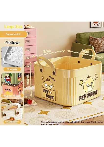 Kapaklı Büyük Kapasiteli Çeşitli Saklama Kutusu Çok Işlevli Masaüstü Düzenleyici Yeni Ev Karikatür Desen Saklama Kutusu (Yurt Dışından)