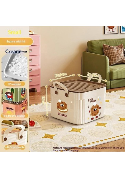 Kapaklı Büyük Kapasiteli Çeşitli Saklama Kutusu Çok Işlevli Masaüstü Düzenleyici Yeni Ev Karikatür Desen Saklama Kutusu (Yurt Dışından)