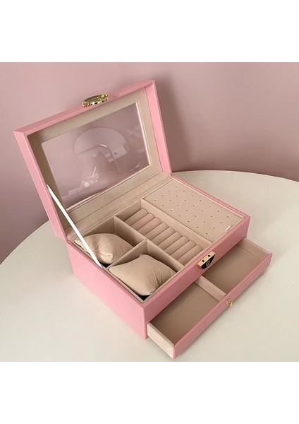 Vintage Mücevher Kutusu Işık Lüks Duygu Takı Mücevher Organizatör Kolye Küpe Küpe Yüzük Mücevher Organizatör (Yurt Dışından)