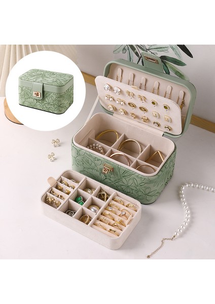 Vintage Mücevher Kutusu Işık Lüks Duygu Takı Mücevher Organizatör Kolye Küpe Küpe Yüzük Mücevher Organizatör (Yurt Dışından)