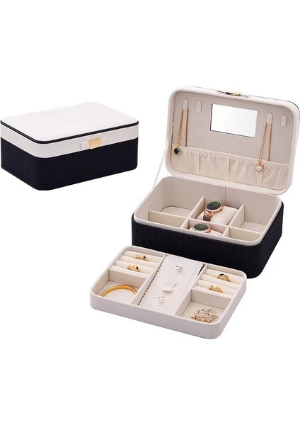 Vintage Mücevher Kutusu Işık Lüks Duygu Takı Mücevher Organizatör Kolye Küpe Küpe Yüzük Mücevher Organizatör (Yurt Dışından)