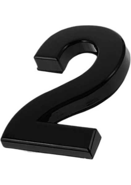 Kapı Numarası Yapışkanlı Küçük Boy 50 mm 5 cm Numara 2 Rakam Iki Sayısı Siyah Renk Numaralar 1 Adet fırsatları