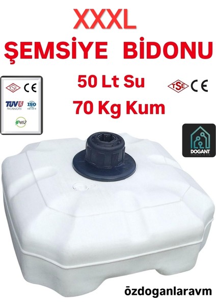 Plastik Şemsiye Bidonu 50 Litre Su 70 kg Kum