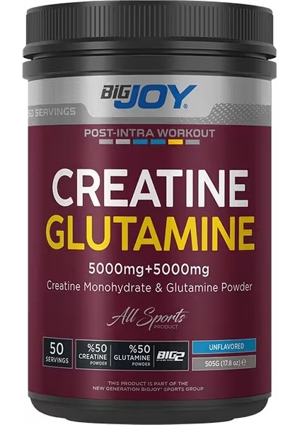 Big Joy Big2 Creatine + Glutamine 505 gr 50 Servis modelleri