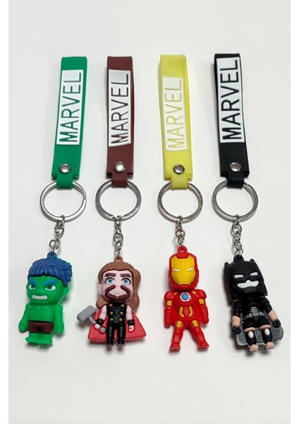 Techmrt Süper Kahraman Silikon Anahtarlık-Renkli modelleri