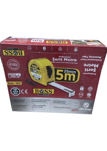 Şerit Metre 5m x 25 mm 12 Adet modelleri