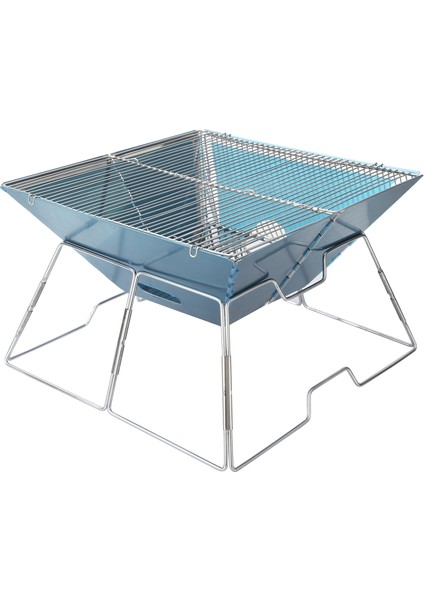 Taşınabilir Paslanmaz Çelik Ateş Yakma Standı, Kolay Sökülüp Takılabilir Mangal / Barbekü Izgarası 31*31*22CM