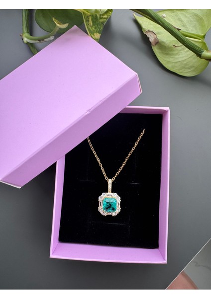 Yeşil Taşlı Çelik Kolye fiyatları