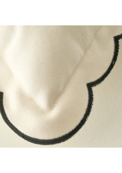 Scallop Kenar Kırlent Kılıfı Siyah (43X43 Cm) fiyatları