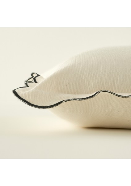 Scallop Kenar Kırlent Kılıfı Siyah (43X43 Cm) modelleri