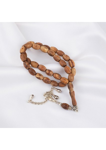 Kör Diken Ağacı Alpaka Püsküllü Fıçı Kesim 7.5X10MM Tesbih