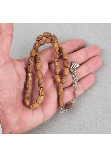 Kör Diken Ağacı Alpaka Püsküllü Fıçı Kesim 7.5X10MM Tesbih fiyatları