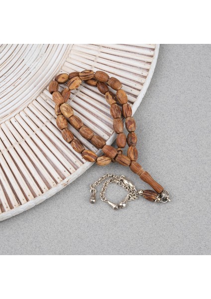 Kör Diken Ağacı Alpaka Püsküllü Fıçı Kesim 7.5X10MM Tesbih indirimleri