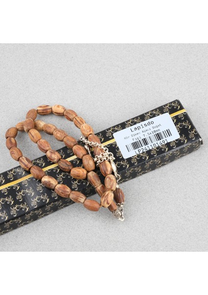 Kör Diken Ağacı Alpaka Püsküllü Fıçı Kesim 7.5X10MM Tesbih