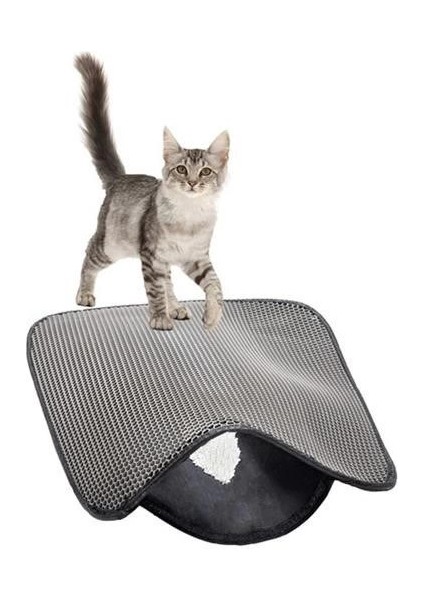 Kedi Tuvalet Önü Kum Toplayıcı Temizleyici Elekli Gri Paspas fiyatları