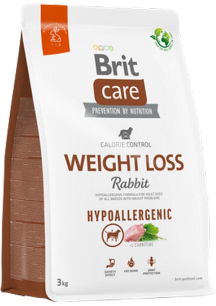 Techmrt Brit Care 3 kg x 4 Adet Kilo Problemi Olan Yetişkin Köpekler Için, Hipoalerjenik, Tavşan Etli Kuru Mama