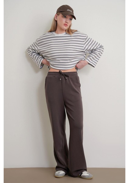 4785 Kadın Premium Modal Palazzo Dökümlü Bol Paça Pantolon Kahve fiyatları