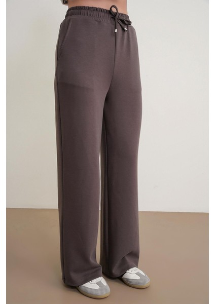 4785 Kadın Premium Modal Palazzo Dökümlü Bol Paça Pantolon Kahve indirimleri