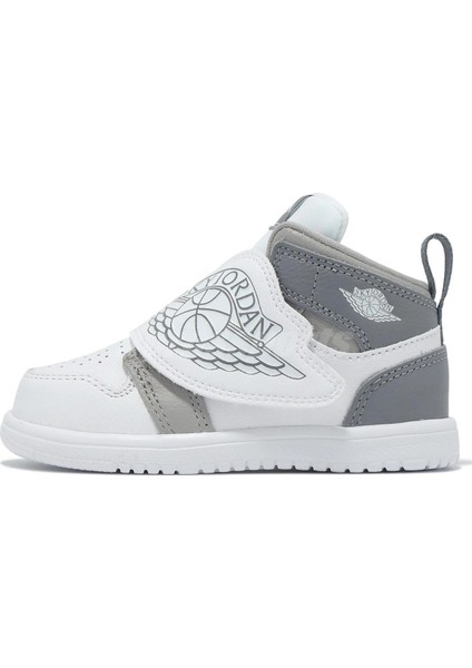 Sky Jordan 1 Td Leather Infant Sneaker Hakiki Deri Cırt Bantlı Çocuk Günlük Spor Ayakkabı Beyaz