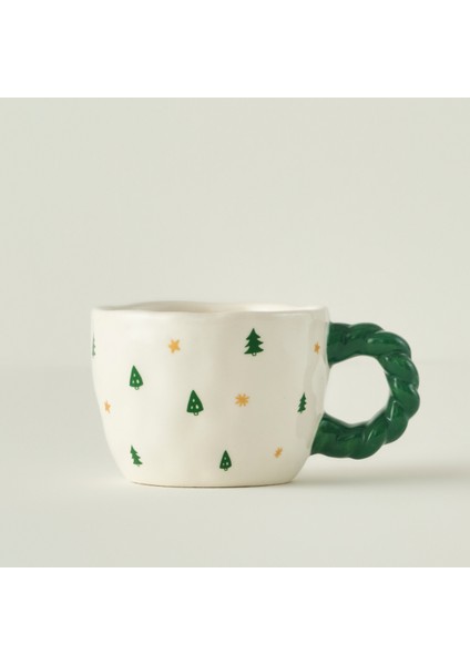 Jolly Yılbaşı Stoneware Kupa Yeşil (290 cc)