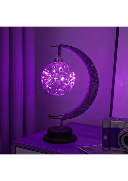 LED Dekoratif Işık Yıldız Ay Işığı Elma Yılbaşı Işığı El Yapımı Ip USB Demir Gece Lambası (Yurt Dışından)