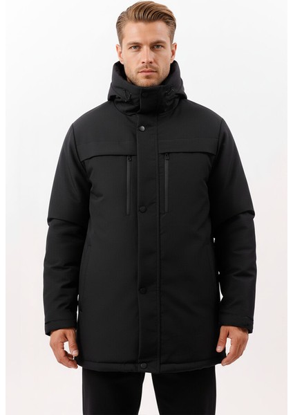 İçi Astarlı Su ve Rüzgar Geçirmez Cepli Kapüşonlu Erkek Mont fiyatları