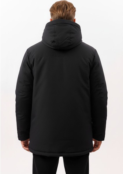 İçi Astarlı Su ve Rüzgar Geçirmez Cepli Kapüşonlu Erkek Mont indirimleri