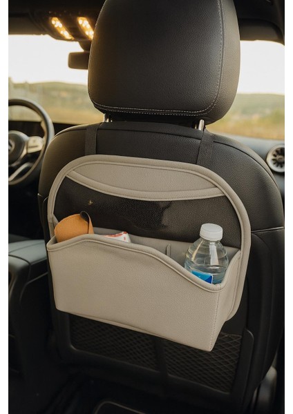 Stılcar Oto Koltuk Arkası Düzenleyici Çanta - Lüks Deri Görünümlü Araç Içi Düzenleyici Organizer - Telefon Şişe Cepli - Yerli Üretim