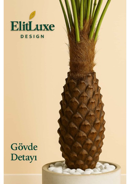 Elitluxe Design 210 cm Büyük Dev Boy Yapay Hurma Palmiye Ağacı – Gold Detaylı Saksı – Gerçeğe En Yakın Palmiye Bitki fiyatları