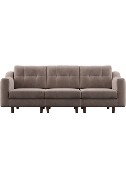 Robin Modüler Üçlü Koltuk - Kadife - Krem fırsatları