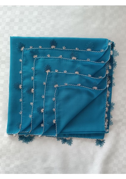 Iğne Oyalı Düz Yazmael Emeği