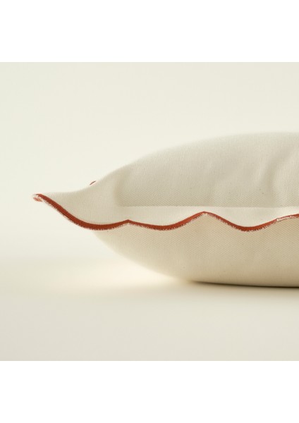 Scallop Kenar Kırlent Kılıfı Kiremit (43X43 Cm) modelleri