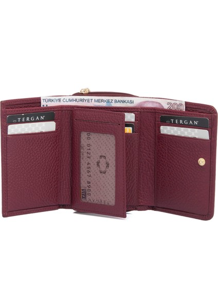 Bordo Hakiki Deri Kadın Cüzdan - S1CB00005798-M71