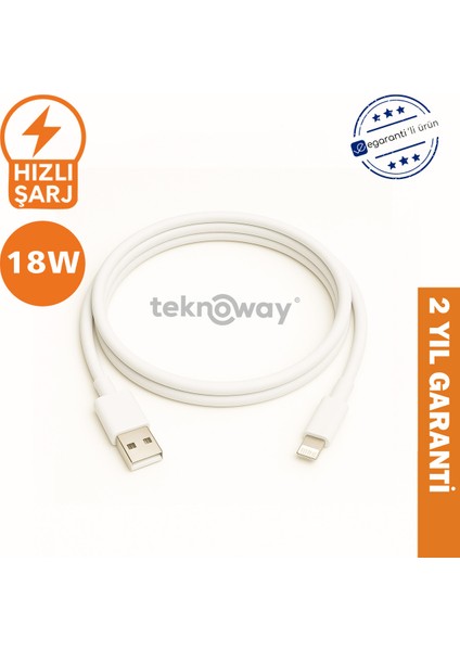 ARF 18W USB-A to Lighting Şarj Kablosu Beyaz fiyatları