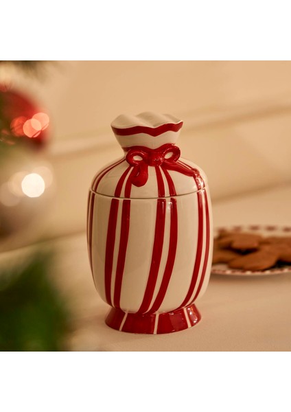 Merry Yılbaşı Seramik Kavanoz Kırmızı (860 cc) fırsatları