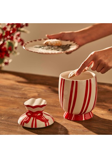 Merry Yılbaşı Seramik Kavanoz Kırmızı (860 cc) indirimleri