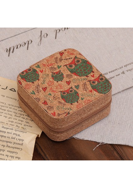 Vintage Mücevher Kutusu Taşınabilir Seyahat Küpe Yüzük Kolye Düzenleyici (Yurt Dışından)