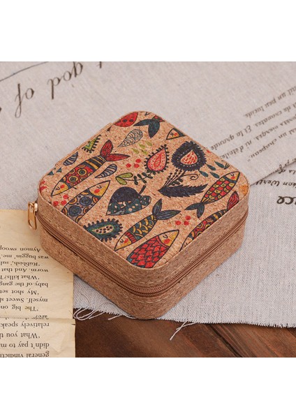 Vintage Mücevher Kutusu Taşınabilir Seyahat Küpe Yüzük Kolye Düzenleyici (Yurt Dışından)