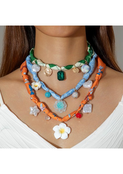 Takı Uzun Ipek Eşarp Kolye Hafif Duygu Çok Kolye Inciler Renkli Ipek Ipek Eşarp Kolye (Yurt Dışından) fiyatları